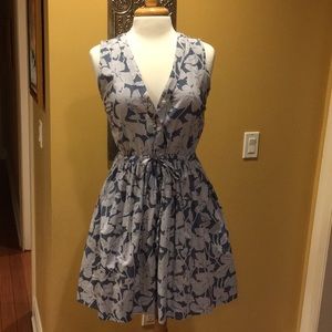 Gap Blue/White Floral Summer Dress Size 2.